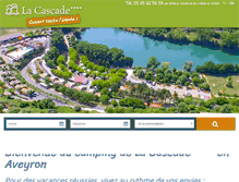 Tablet Screenshot of camping-cascade-aveyron.com